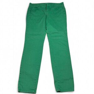 Green Skinny Jeans Size S Colored Denim Fun Pop of Color Spring